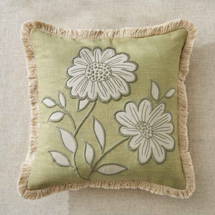 Ashville Jardin Floral Embroidered Cushion Cover - 40x40cm