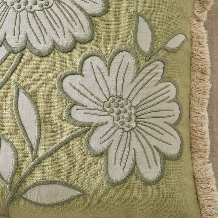 Ashville Jardin Floral Embroidered Cushion Cover - 40x40cm