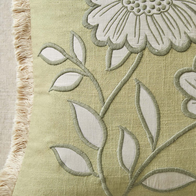 Ashville Jardin Floral Embroidered Cushion Cover - 40x40cm