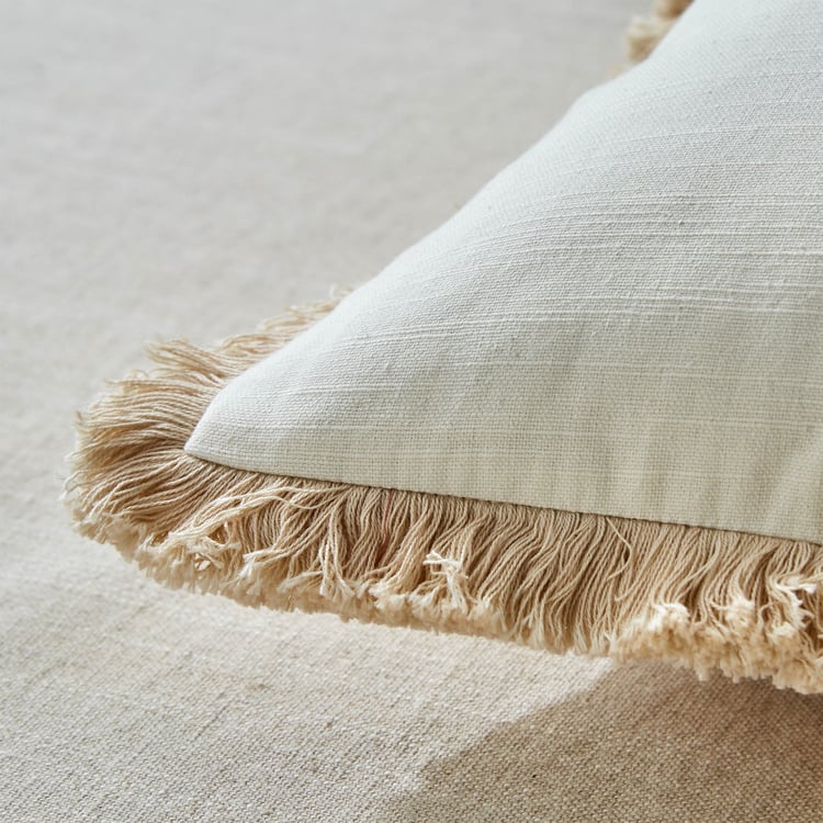 Ashville Palm Embroidered Cushion Cover - 40x40cm