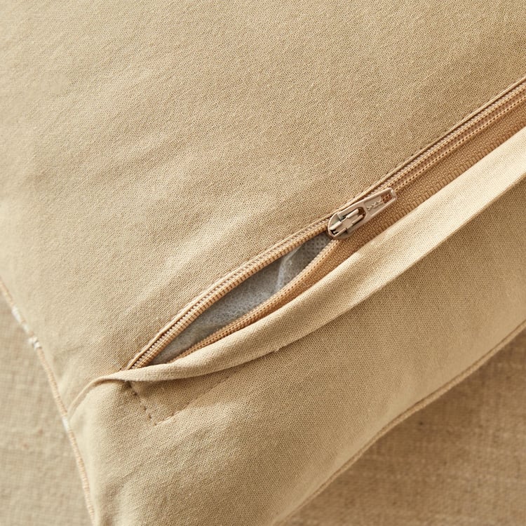 Ashville Palm Embroidered Cushion Cover - 50x30cm