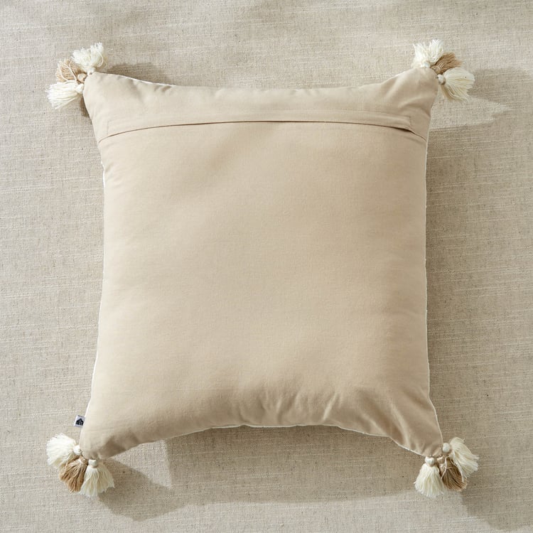 Ashville Pintucks Embroidered Cushion Cover - 40x40cm