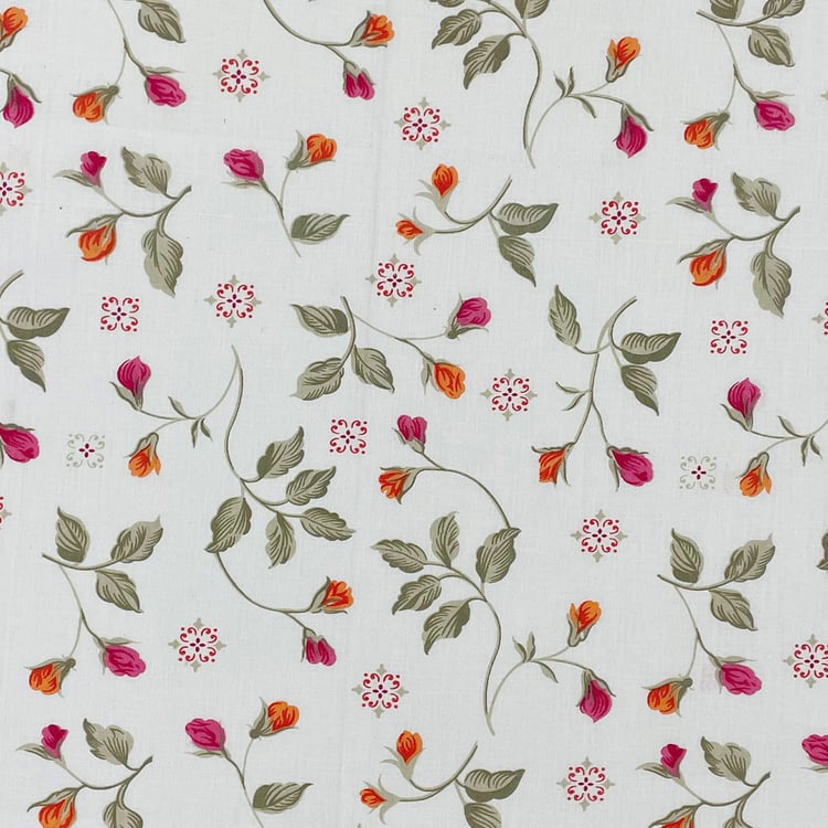 SWAYAM Ananda Cotton 210TC Floral Print 6Pcs Diwan Set