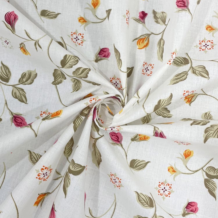 SWAYAM Ananda Cotton 210TC Floral Print 6Pcs Diwan Set