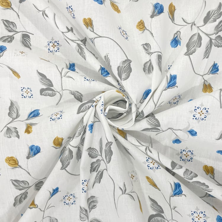 SWAYAM Ananda Cotton 210TC Floral Print 6Pcs Diwan Set