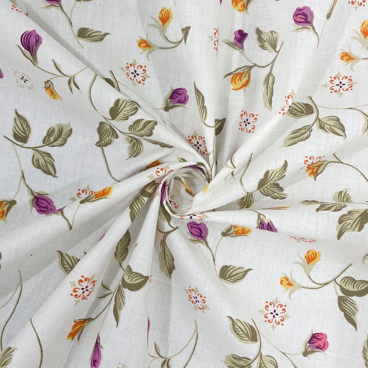 SWAYAM Ananda Cotton 210TC Floral Print 6Pcs Diwan Set