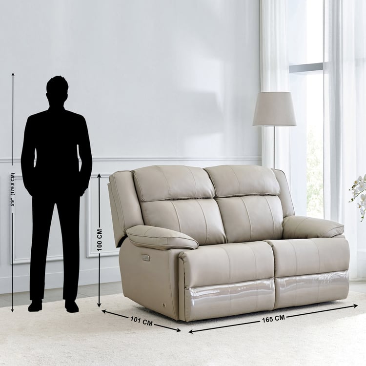 Torino Faux Leather 3+2+1 Seater Electric Recliner - Grey
