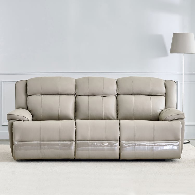 Torino Faux Leather 3+1+1 Seater Electric Recliner - Grey