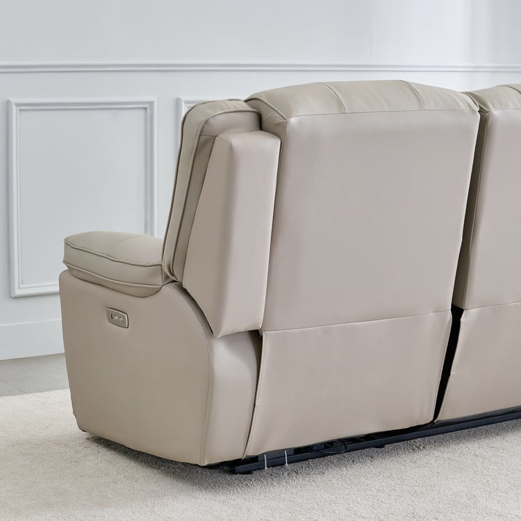 Torino Faux Leather 3+1+1 Seater Electric Recliner - Grey
