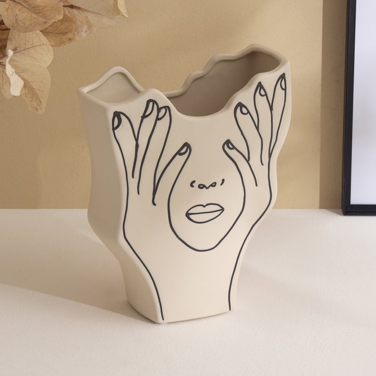 Romo Est Nova Ceramic Thinking Lady Vase
