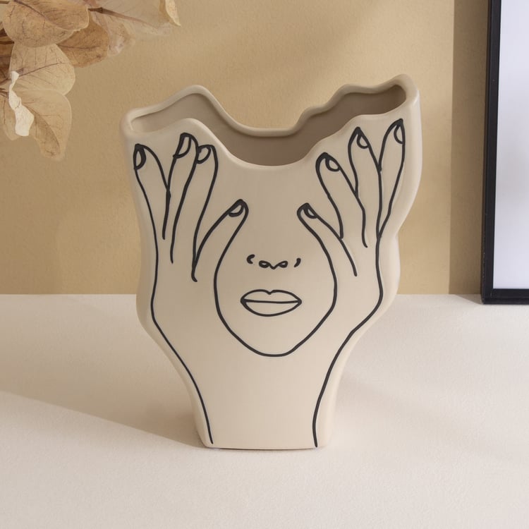 Romo Est Nova Ceramic Thinking Lady Vase
