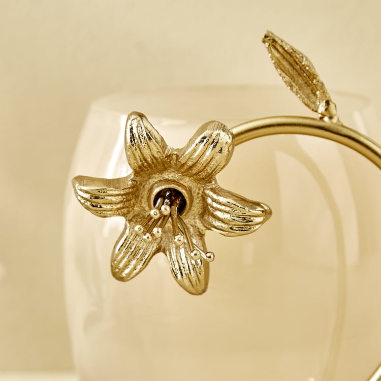 Windflower Fabio Aluminium and Glass Votive Candle Holder