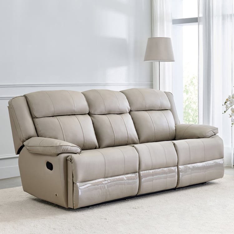 Torino Faux Leather 3+2+1 Seater Recliner - Grey