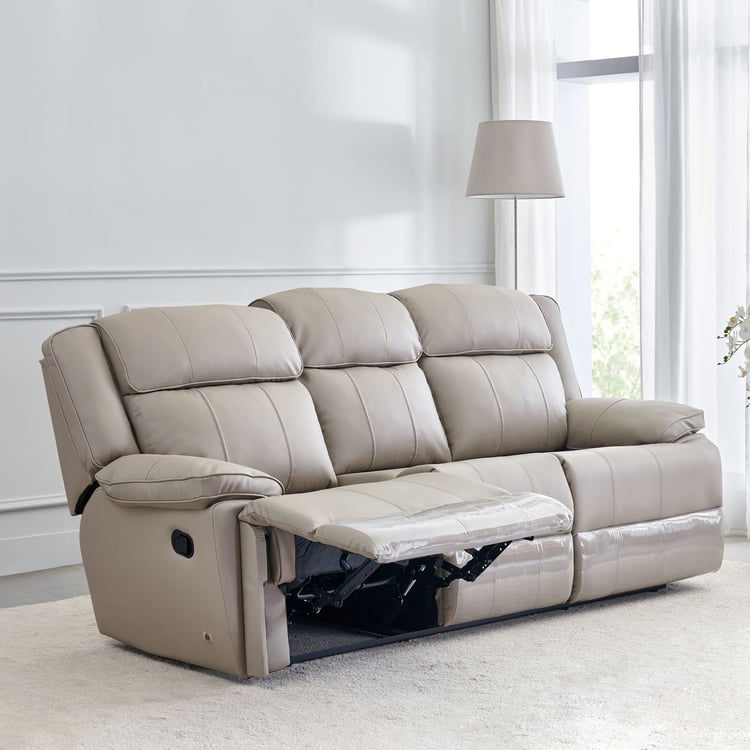 Torino Faux Leather 3+2+1 Seater Recliner - Grey