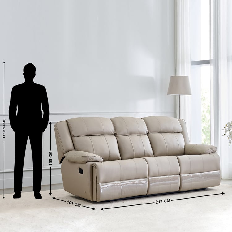 Torino Faux Leather 3+1+1 Seater Recliner - Grey