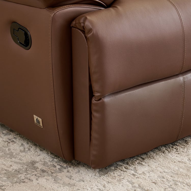 Torino Faux Leather 3+1+1 Seater Recliner Set - Brown