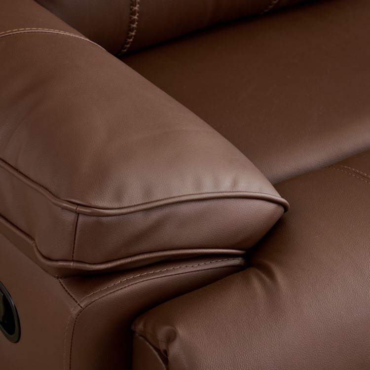 Torino Faux Leather 3+1+1 Seater Recliner Set - Brown