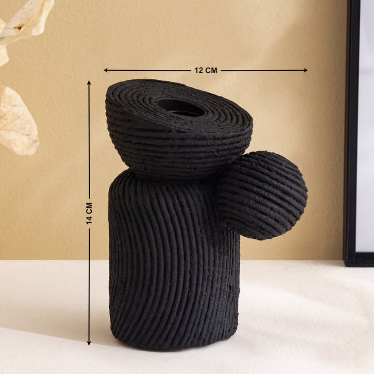 Acroma Est Huey Polyresin Ribbed Candle Holder