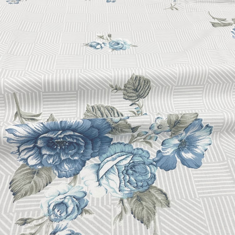 SWAYAM Ananda Cotton 210TC Floral Print 3Pcs Queen Bedsheet Set