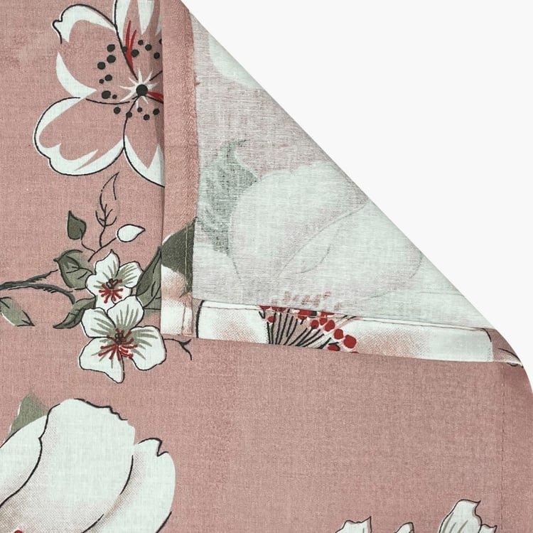SWAYAM Ananda Cotton 210TC Floral Print 3Pcs Queen Bedsheet Set