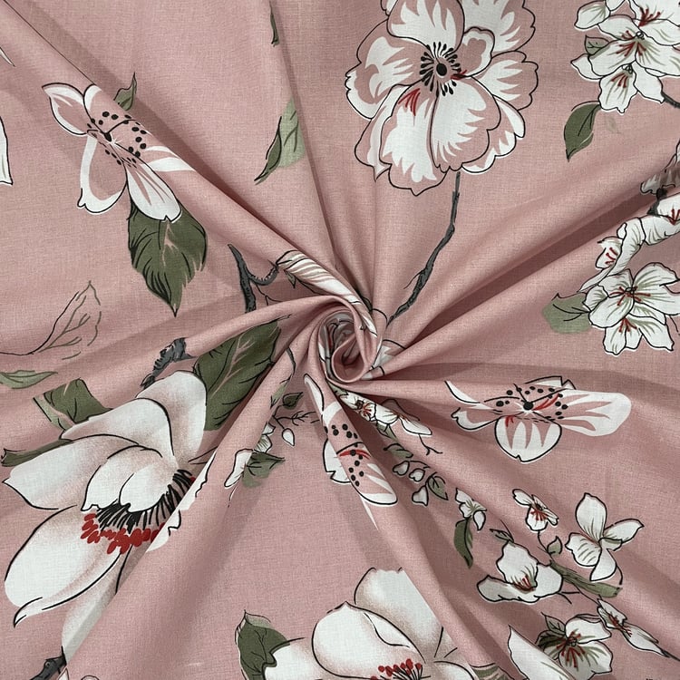 SWAYAM Ananda Cotton 210TC Floral Print 3Pcs Queen Bedsheet Set