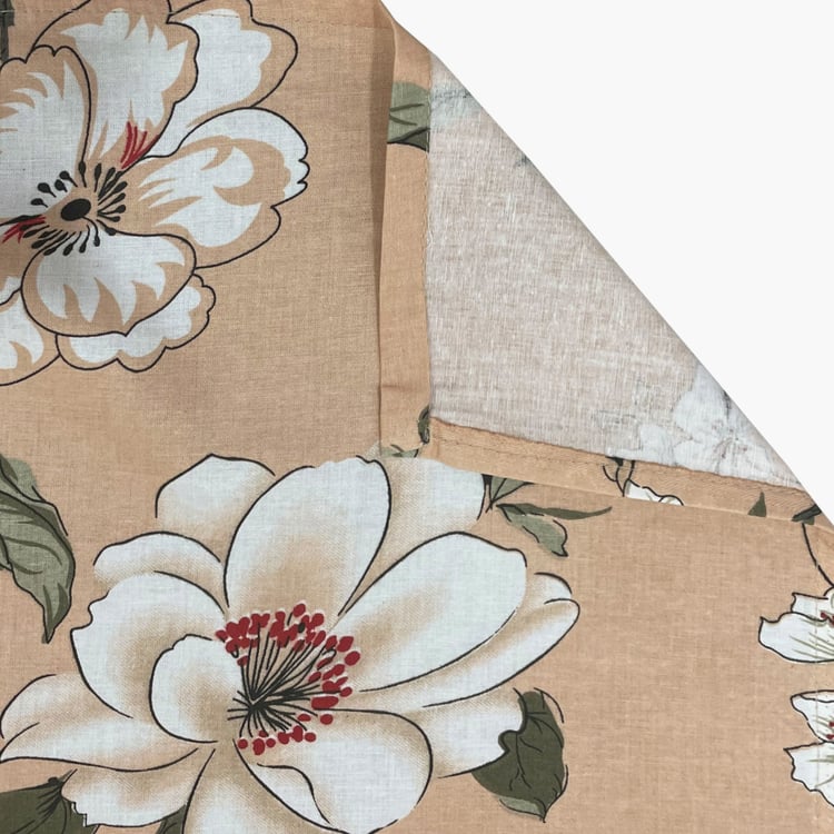 SWAYAM Ananda Cotton 210TC Floral Print 3Pcs Queen Bedsheet Set