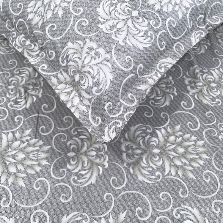 SWAYAM Ananda Cotton 210TC Printed 3Pcs Queen Bedsheet Set