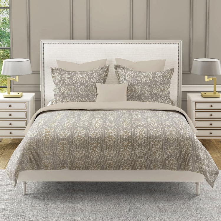 SWAYAM Ananda Cotton 210TC Printed 3Pcs Queen Bedsheet Set
