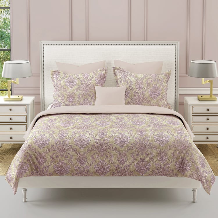SWAYAM Ananda Cotton 210TC Printed 3Pcs Queen Bedsheet Set