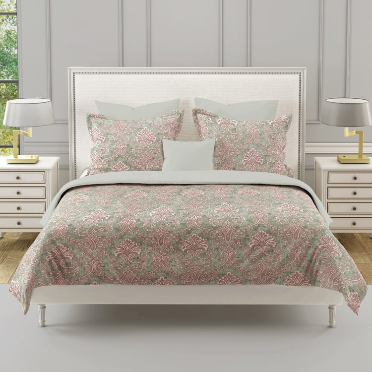 SWAYAM Ananda Cotton 210TC Printed 3Pcs Queen Bedsheet Set