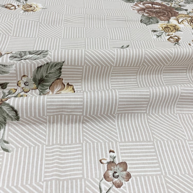 SWAYAM Ananda Cotton Floral Print 210TC 3Pcs Super King Bedsheet Set