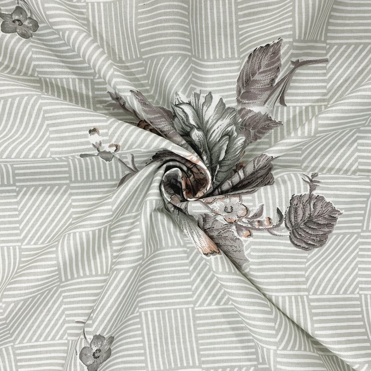 SWAYAM Ananda Cotton Floral Print 210TC 3Pcs Super King Bedsheet Set