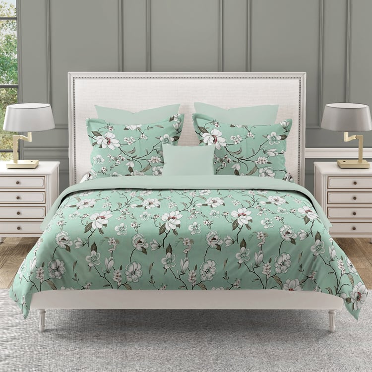 SWAYAM Ananda Cotton Printed 210TC 3Pcs Super King Bedsheet Set
