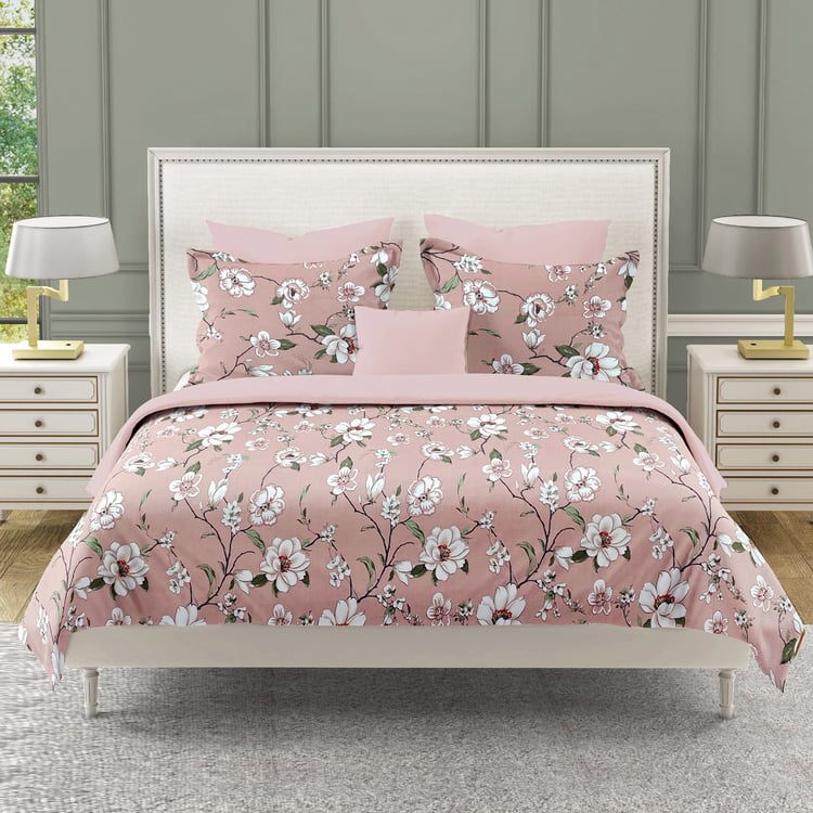 SWAYAM Ananda Cotton Floral Print 210TC 3Pcs Super King Bedsheet Set