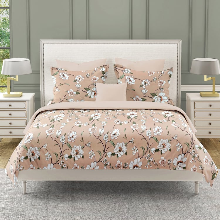 SWAYAM Ananda Cotton Floral Print 210TC 3Pcs Super King Bedsheet Set