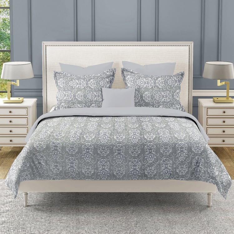 SWAYAM Ananda Cotton Printed 210TC 3Pcs Super King Bedsheet Set