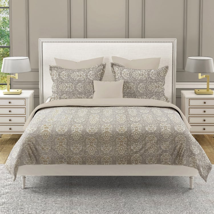SWAYAM Ananda Cotton Printed 210TC 3Pcs Super King Bedsheet Set