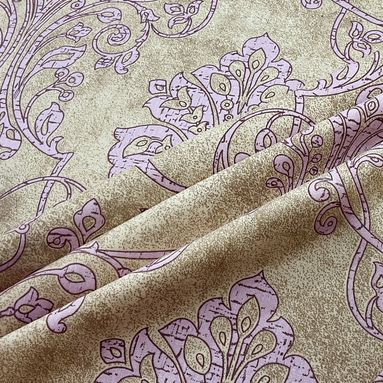 SWAYAM Ananda Cotton Printed 210TC 3Pcs Super King Bedsheet Set