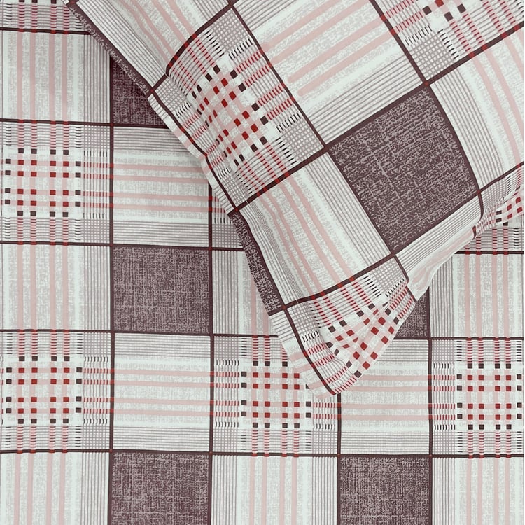 SWAYAM Ananda Cotton Printed 210TC 3Pcs Super King Bedsheet Set