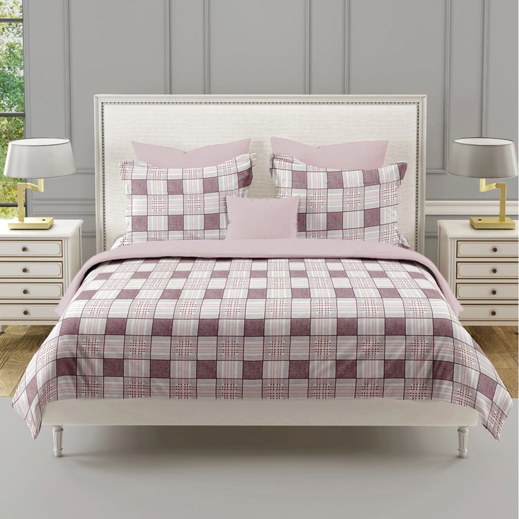 SWAYAM Ananda Cotton Printed 210TC 3Pcs Super King Bedsheet Set