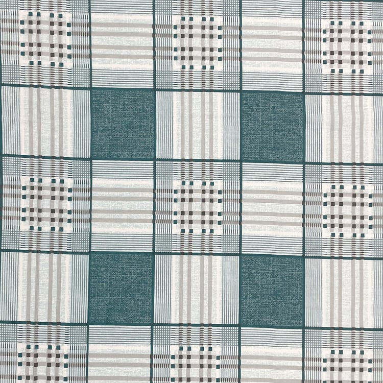 SWAYAM Ananda Cotton Checked 210TC 3Pcs Super King Bedsheet Set
