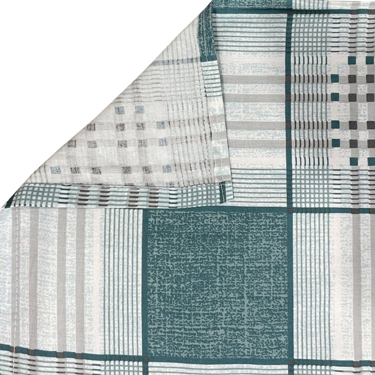 SWAYAM Ananda Cotton Checked 210TC 3Pcs Super King Bedsheet Set