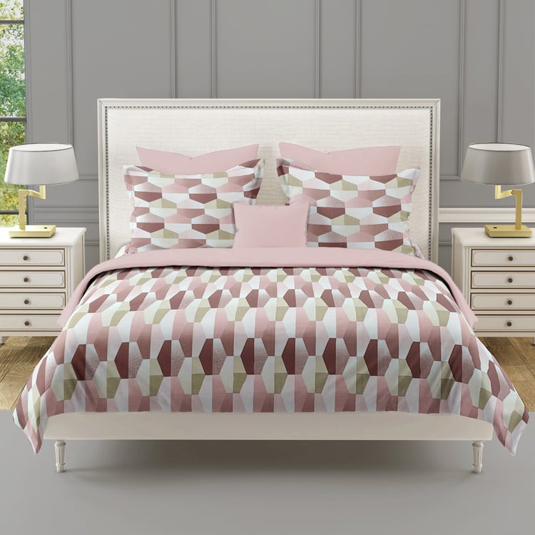 SWAYAM Ananda Cotton Printed 210TC 3Pcs Super King Bedsheet Set