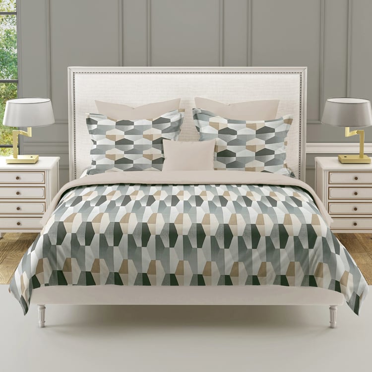 SWAYAM Ananda Cotton Printed 210TC 3Pcs Super King Bedsheet Set
