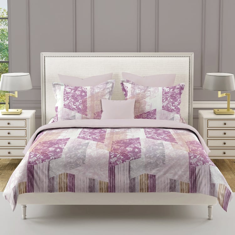 SWAYAM Ananda Cotton Printed 210TC 3Pcs Super King Bedsheet Set