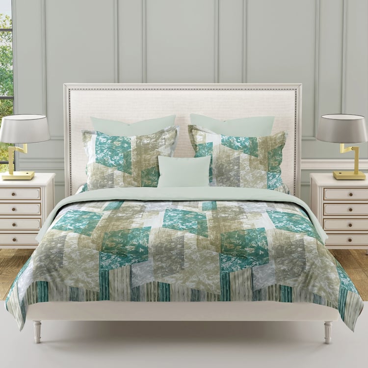 SWAYAM Ananda Cotton Printed 210TC 3Pcs Super King Bedsheet Set