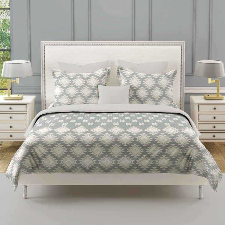 SWAYAM Ananda Cotton Printed 210TC 3Pcs Super King Bedsheet Set