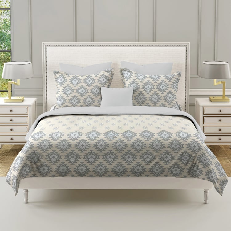 SWAYAM Ananda Cotton Printed 210TC 3Pcs Super King Bedsheet Set