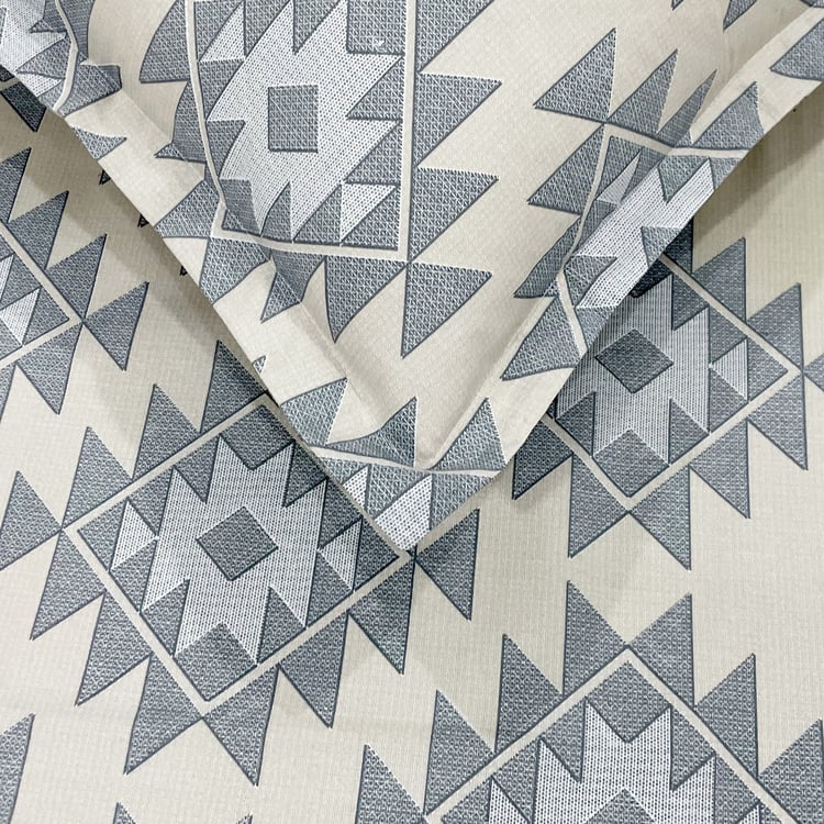 SWAYAM Ananda Cotton Printed 210TC 3Pcs Super King Bedsheet Set