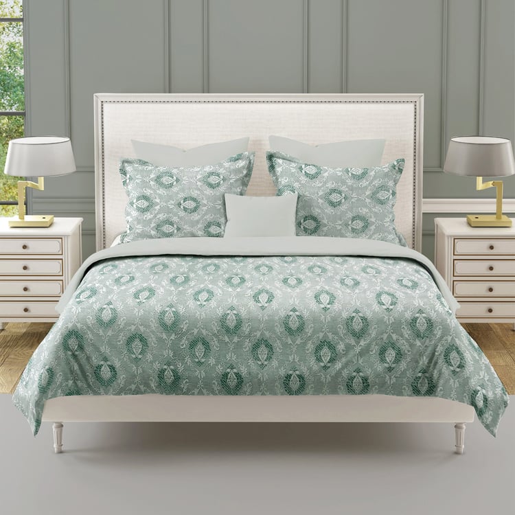 SWAYAM Ananda Cotton Printed 210TC 3Pcs Super King Bedsheet Set